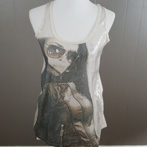 L.O.L vintage sequin tank top size S